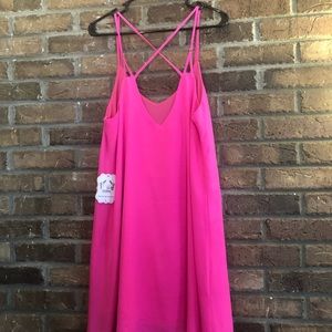 Hot Pink Entourage Shift Dress. Large.